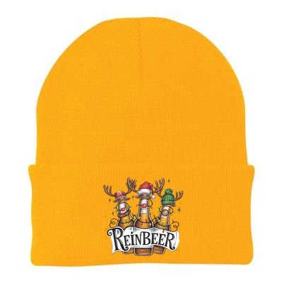 Reinbeer Funny Christmas Beer Drinker Knit Cap Winter Beanie