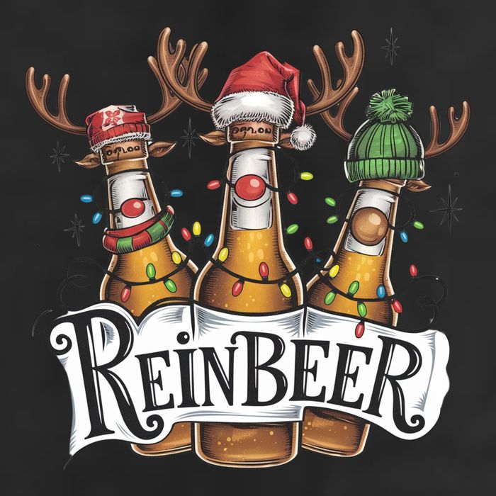 Reinbeer Funny Christmas Beer Drinker Cool Comfort Performance Bucket Hat