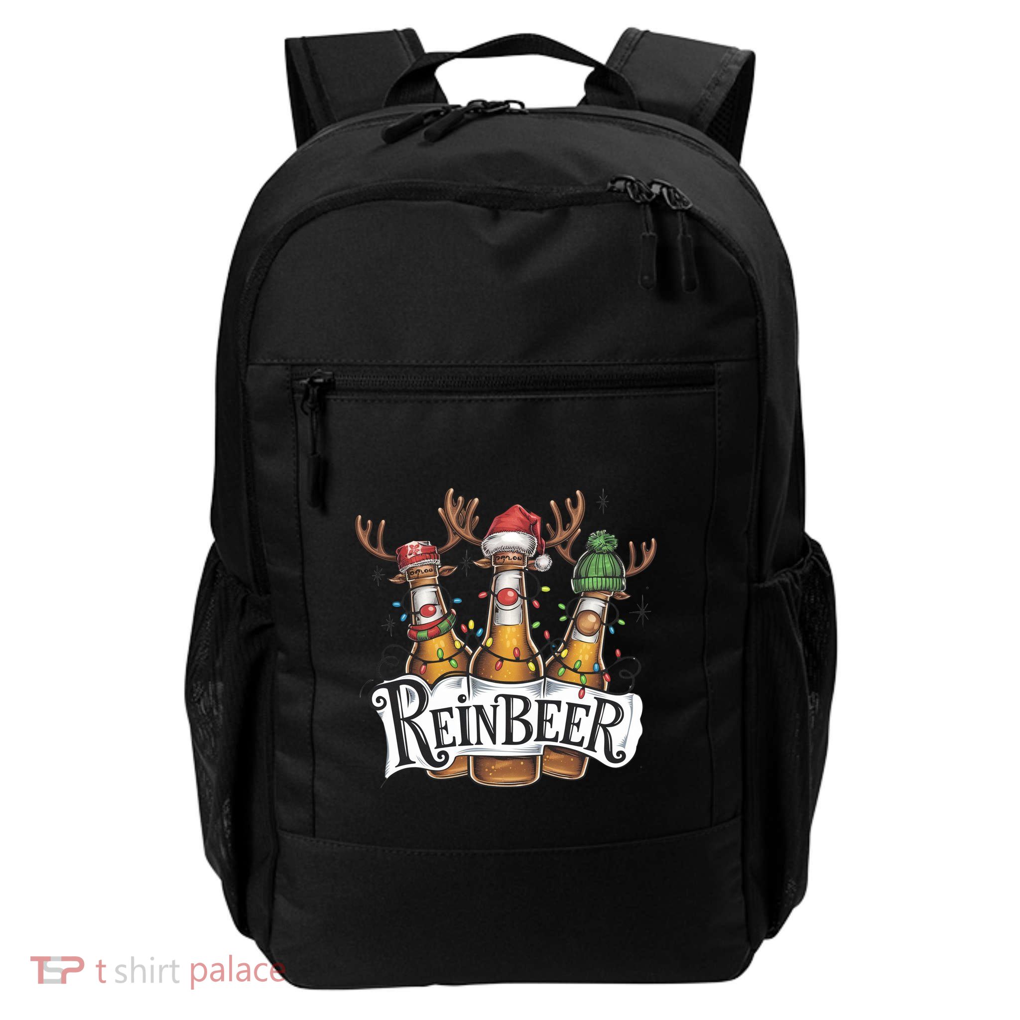 Reinbeer Funny Christmas Beer Drinker Daily Commute Backpack