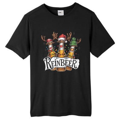 Reinbeer Funny Christmas Beer Drinker Tall Fusion ChromaSoft Performance T-Shirt