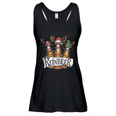 Reinbeer Funny Christmas Beer Drinker Ladies Essential Flowy Tank