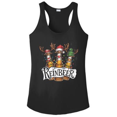 Reinbeer Funny Christmas Beer Drinker Ladies PosiCharge Competitor Racerback Tank