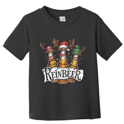 Reinbeer Funny Christmas Beer Drinker Toddler T-Shirt