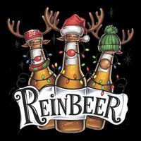Reinbeer Funny Christmas Beer Drinker Wool Snapback Cap