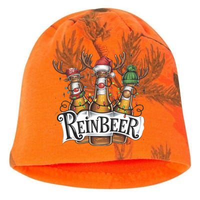 Reinbeer Funny Christmas Beer Drinker Kati - Camo Knit Beanie