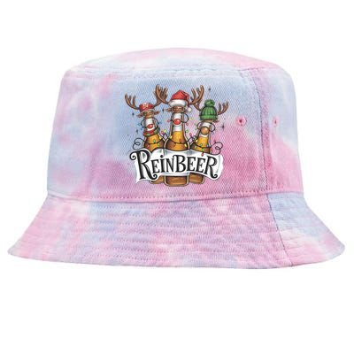 Reinbeer Funny Christmas Beer Drinker Tie-Dyed Bucket Hat