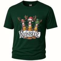 Reinbeer Funny Christmas Beer Drinker Cooling Performance Crew T-Shirt