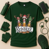 Reinbeer Funny Christmas Beer Drinker Cooling Performance Crew T-Shirt
