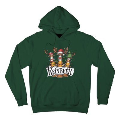 Reinbeer Funny Christmas Beer Drinker Hoodie