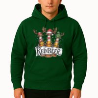 Reinbeer Funny Christmas Beer Drinker Hoodie