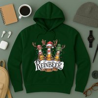 Reinbeer Funny Christmas Beer Drinker Hoodie
