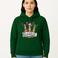 Reinbeer Funny Christmas Beer Drinker Hoodie