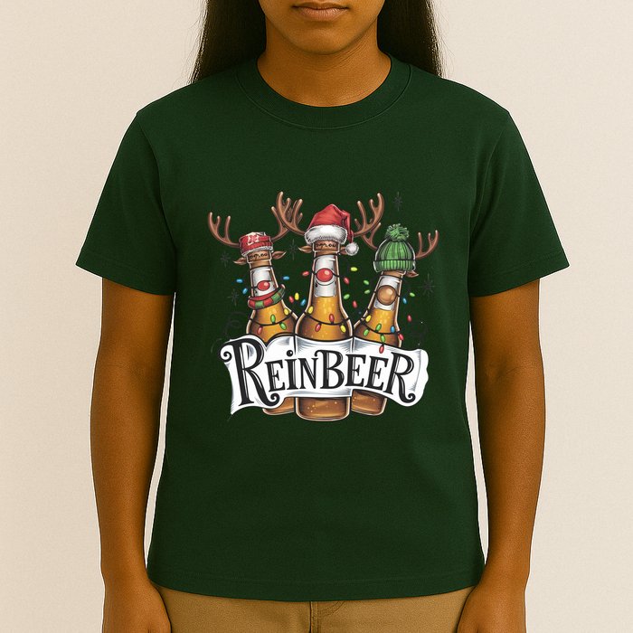 Reinbeer Funny Christmas Beer Drinker T-Shirt