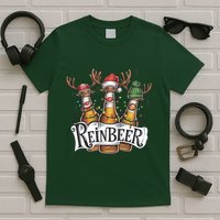 Reinbeer Funny Christmas Beer Drinker T-Shirt