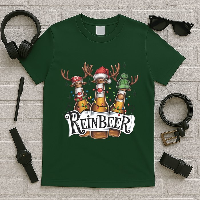 Reinbeer Funny Christmas Beer Drinker T-Shirt