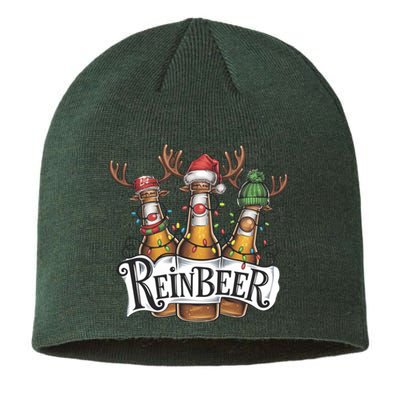 Reinbeer Funny Christmas Beer Drinker Sustainable Beanie