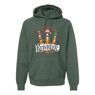 Reinbeer Funny Christmas Beer Drinker Premium Hoodie