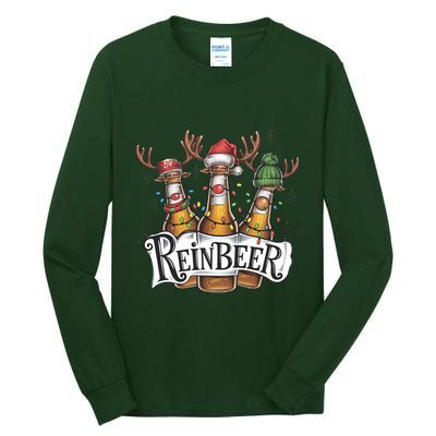 Reinbeer Funny Christmas Beer Drinker Tall Long Sleeve T-Shirt