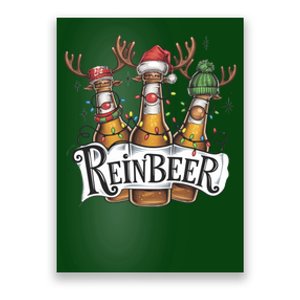 Reinbeer Funny Christmas Beer Drinker Poster