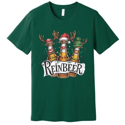 Reinbeer Funny Christmas Beer Drinker Premium T-Shirt