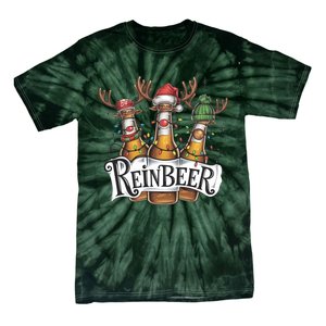 Reinbeer Funny Christmas Beer Drinker Tie-Dye T-Shirt