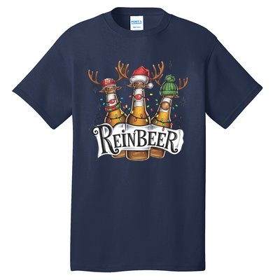 Reinbeer Funny Christmas Beer Drinker Tall T-Shirt