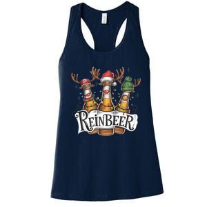 Reinbeer Funny Christmas Beer Drinker Women's Racerback Tank