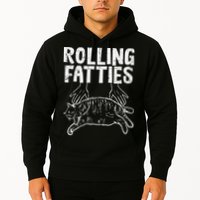 Rolling Fatties Cat Funny Fat Kitten Hoodie