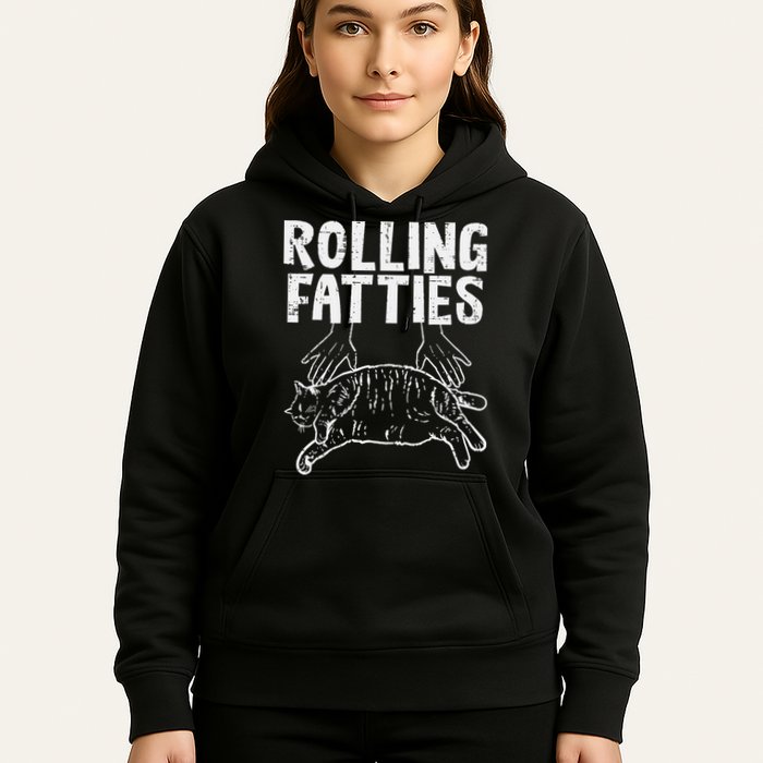 Rolling Fatties Cat Funny Fat Kitten Hoodie