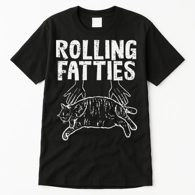 Rolling Fatties Cat Funny Fat Kitten Tall T-Shirt