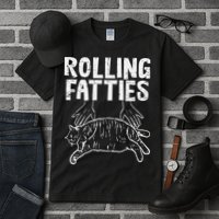 Rolling Fatties Cat Funny Fat Kitten Tall T-Shirt