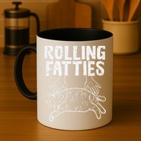 Rolling Fatties Cat Funny Fat Kitten Mug