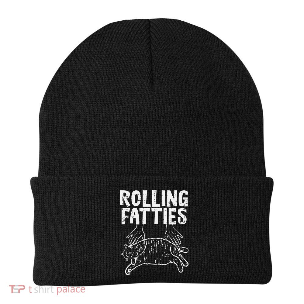 Rolling Fatties Cat Funny Fat Kitten Beanie