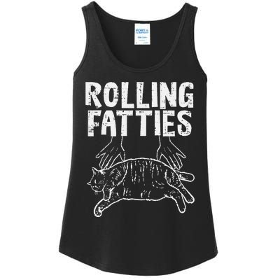 Rolling Fatties Cat Funny Fat Kitten Ladies Essential Tank