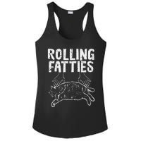 Rolling Fatties Cat Funny Fat Kitten Ladies PosiCharge Competitor Racerback Tank