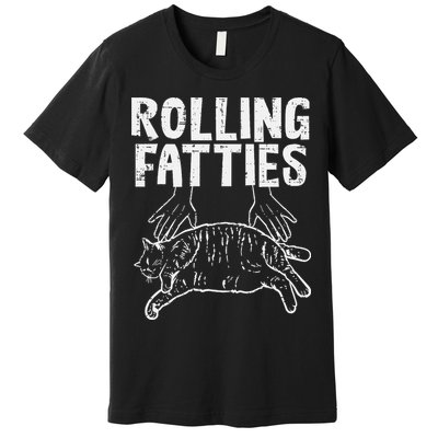 Rolling Fatties Cat Funny Fat Kitten Premium T-Shirt