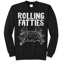 Rolling Fatties Cat Funny Fat Kitten Tall Sweatshirt