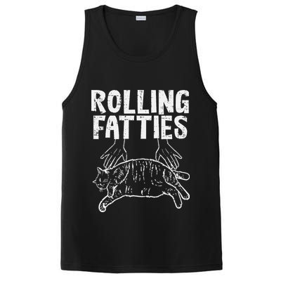 Rolling Fatties Cat Funny Fat Kitten PosiCharge Competitor Tank