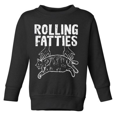 Rolling Fatties Cat Funny Fat Kitten Toddler Sweatshirt