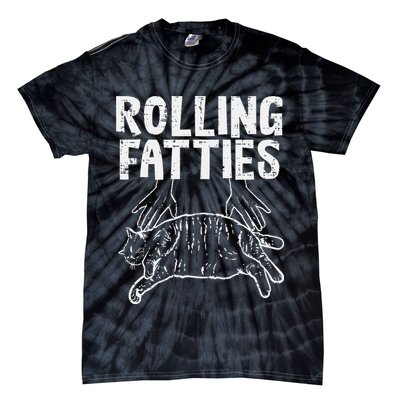 Rolling Fatties Cat Funny Fat Kitten Tie-Dye T-Shirt