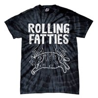Rolling Fatties Cat Funny Fat Kitten Tie-Dye T-Shirt