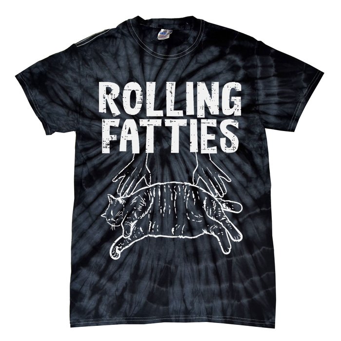 Rolling Fatties Cat Funny Fat Kitten Tie-Dye T-Shirt