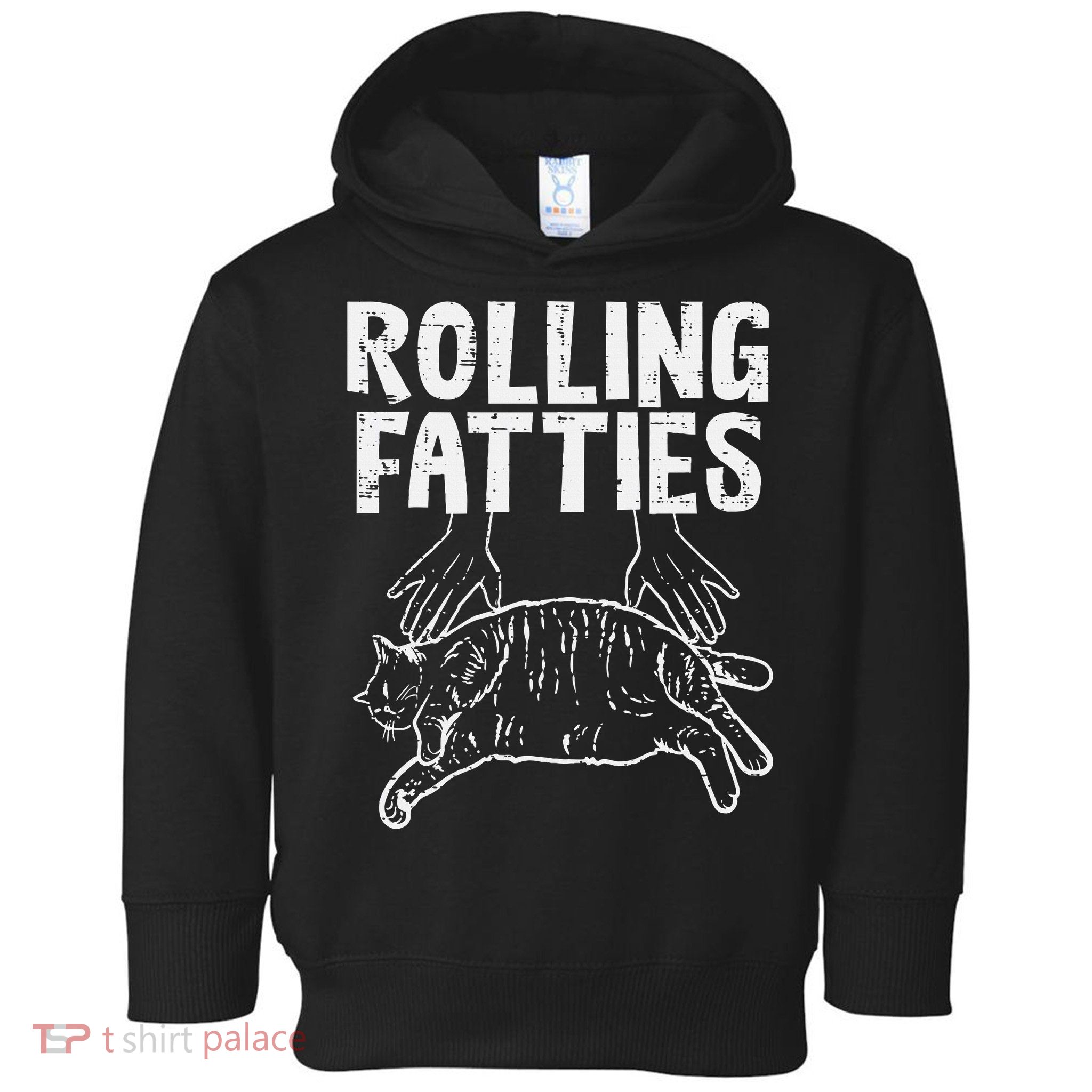 Rolling Fatties Cat Funny Fat Kitten Toddler Hoodie