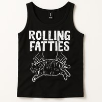 Rolling Fatties Cat Funny Fat Kitten Tank Top