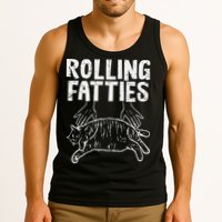 Rolling Fatties Cat Funny Fat Kitten Tank Top