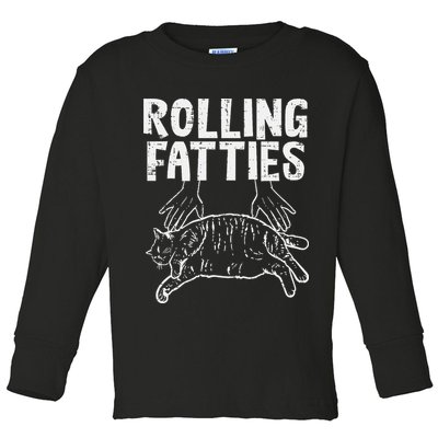 Rolling Fatties Cat Funny Fat Kitten Toddler Long Sleeve Shirt