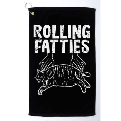 Rolling Fatties Cat Funny Fat Kitten Golf Towel