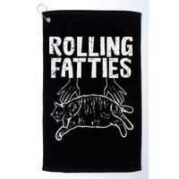 Rolling Fatties Cat Funny Fat Kitten Golf Towel