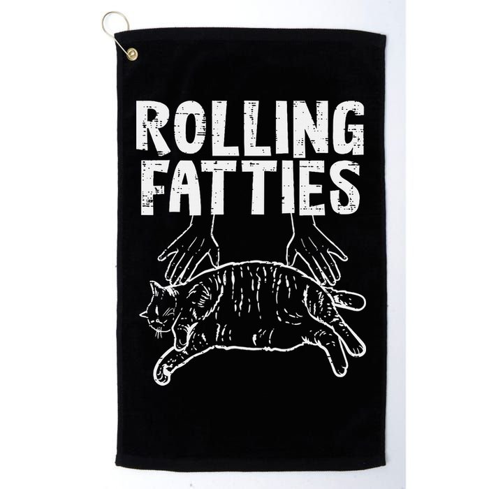 Rolling Fatties Cat Funny Fat Kitten Golf Towel