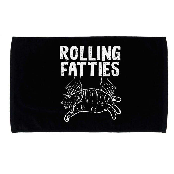 Rolling Fatties Cat Funny Fat Kitten Microfiber Hand Towel